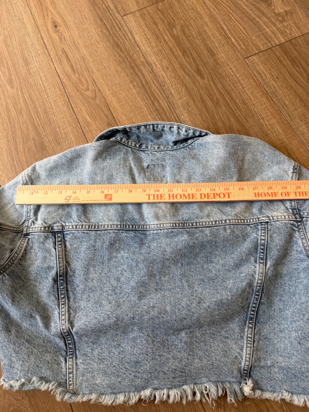 wild fable Light Wash Blue Cropped Denim Jacket - SZ XXS - Picture 10 of 10